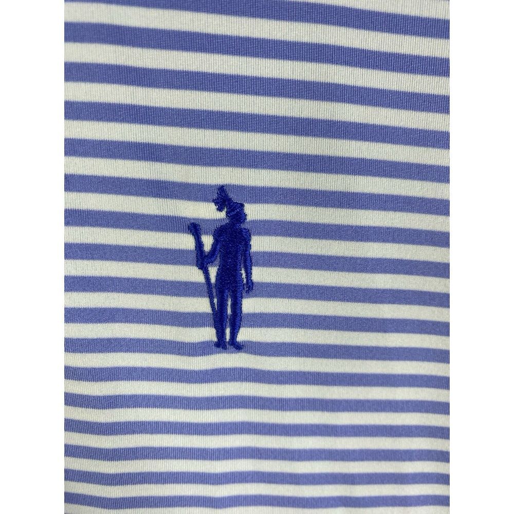 Mens RLX Ralph Lauren Golf Polo Shirt Blue White Stripes Polyester Spandex Sz XL - Picture 8 of 8